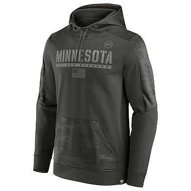 Men's Fanatics Branded Olive Minnesota Golden Gophers OHT Military Appreciation Guardian Pullover Hoodie