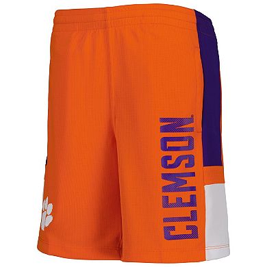 Youth Orange Clemson Tigers Lateral Mesh Performance Shorts
