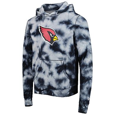 Men's New Era Black Arizona Cardinals Team Tie-Dye Pullover Hoodie