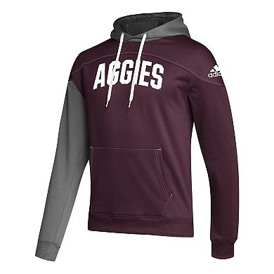 Men's adidas Maroon Texas A&M Aggies Block Stadium Pullover Hoodie