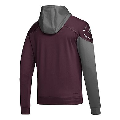 Men's adidas Maroon Texas A&M Aggies Block Stadium Pullover Hoodie