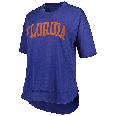 Women's Pressbox Royal Florida Gators Arch Poncho T-Shirt