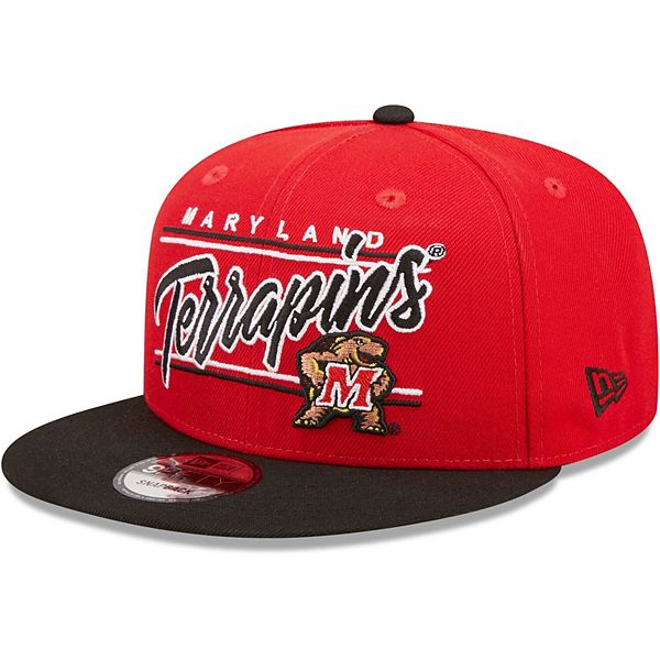 Men's New Era Red Maryland Terrapins Team Script 9FIFTY Snapback Hat