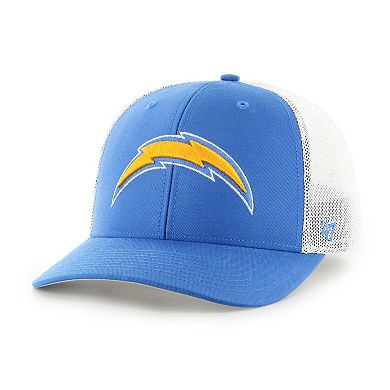 Men's '47 Powder Blue/White Los Angeles Chargers Trophy Trucker Flex Hat