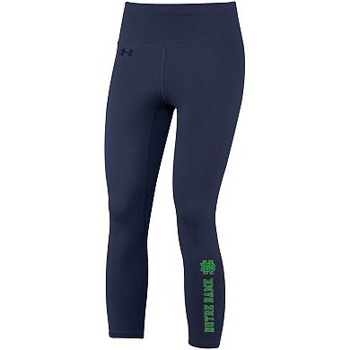 Women's Under Armour Navy Notre Dame Fighting Irish Motion Performance Ankle-Cropped Leggings