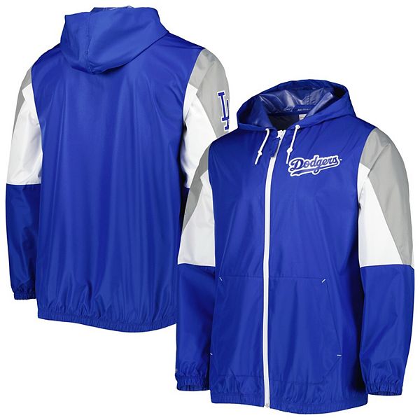 Men's Mitchell & Ness Royal Los Angeles Dodgers Throw It Back Full-Zip  Windbreaker Jacket