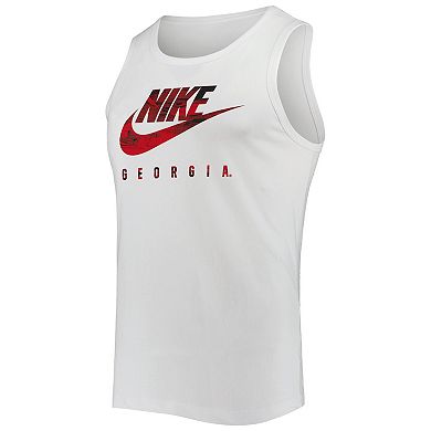 Men's Nike White Georgia Bulldogs Spring Break Futura Performance Tank Top