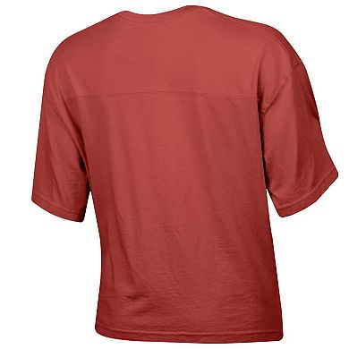 Women's Champion Crimson Alabama Crimson Tide Vintage Wash Boxy Crop T-Shirt
