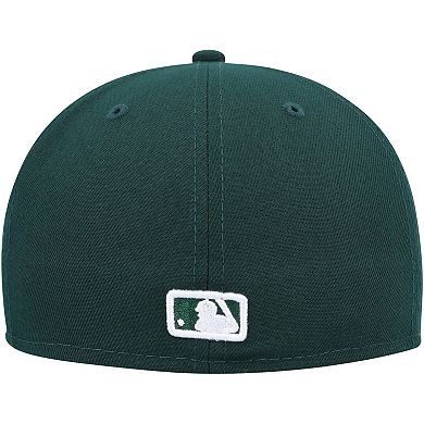 Men's New Era Green Cleveland Guardians White Logo 59FIFTY Fitted Hat