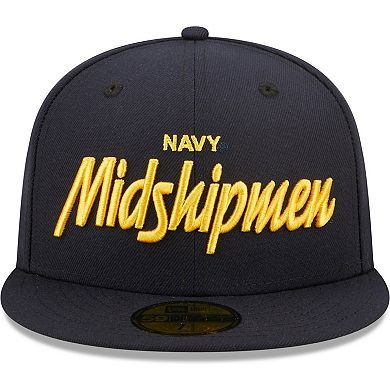 Men's New Era Navy Navy Midshipmen Griswold 59FIFTY Fitted Hat