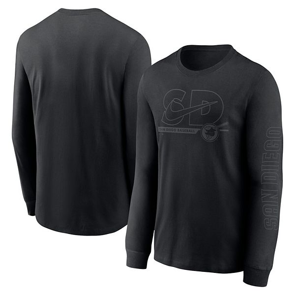 Men's Nike San Diego Padres Local Pitch Black Long Sleeve T-Shirt