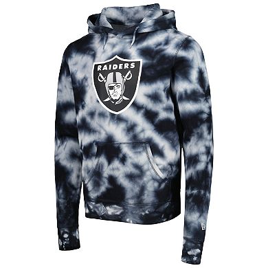 Men's New Era Black Las Vegas Raiders Team Tie-Dye Pullover Hoodie