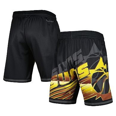 Men's Mitchell & Ness Black Phoenix Suns Big Face 4.0 Fashion Shorts