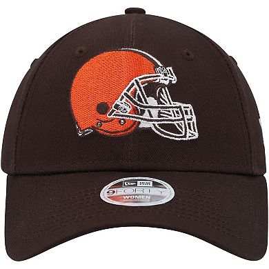 Women's New Era Brown Cleveland Browns Simple 9FORTY Adjustable Hat