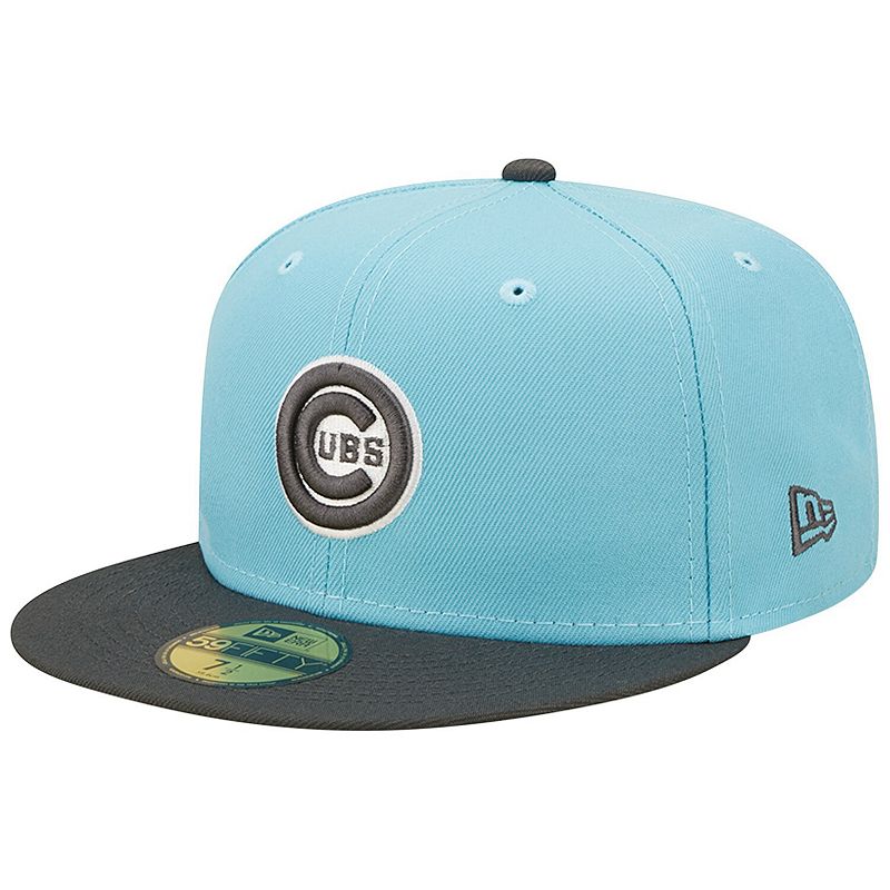 Mens New Era Light Blue/Charcoal Chicago Cubs Two-Tone Color Pack 59FIFTY 