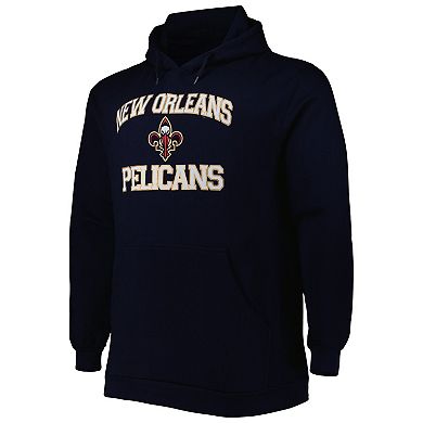 Men's Navy New Orleans Pelicans Big & Tall Heart & Soul Pullover Hoodie