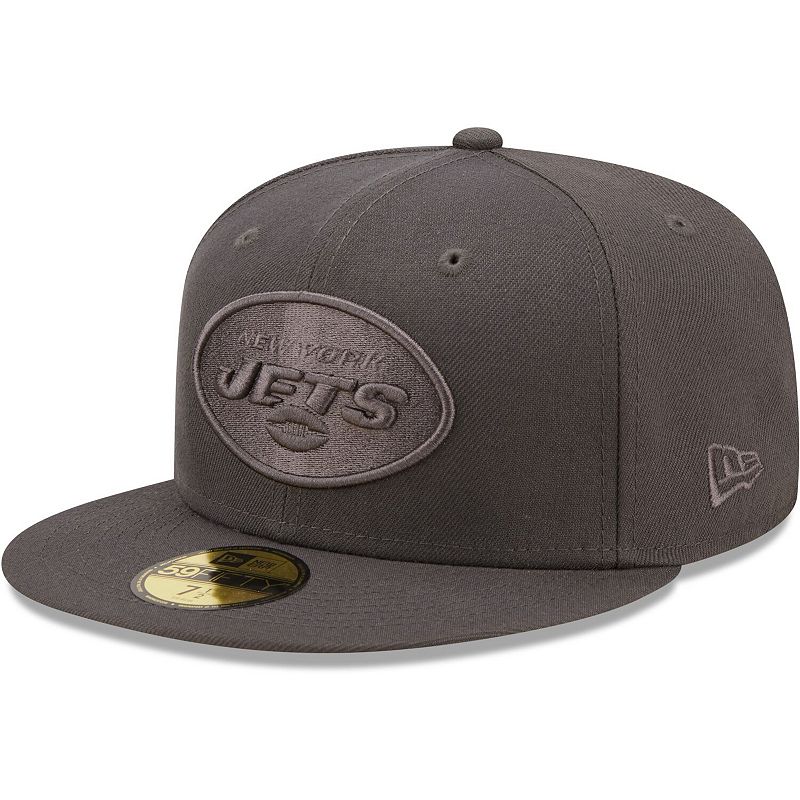 Mens New Era Graphite New York Jets Color Pack 59FIFTY Fitted Hat, Size: 7