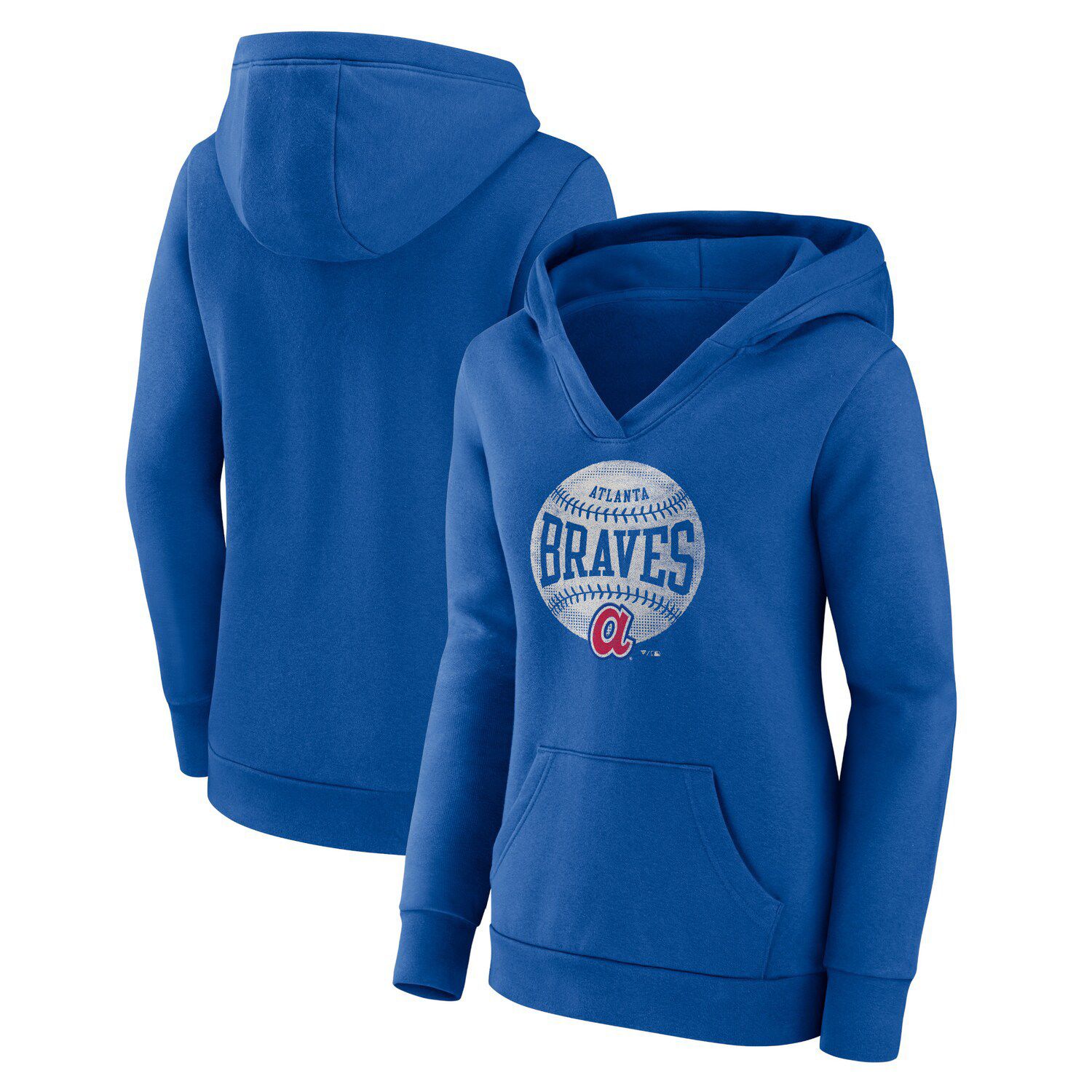 Atlanta Braves Nike Youth Rewind Lefty Pullover Hoodie - Royal