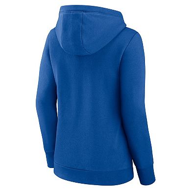 Women's Fanatics Branded Royal Atlanta Braves Slider Crossover V-Neck Pullover Hoodie