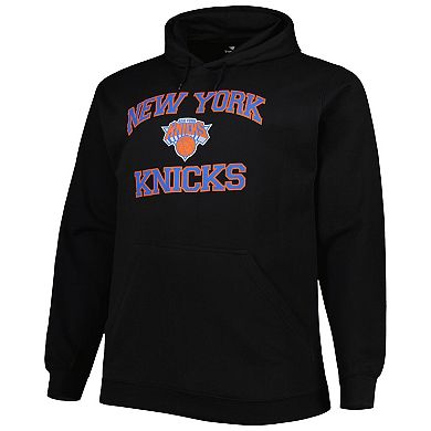 Men's Black New York Knicks Big & Tall Heart & Soul Pullover Hoodie
