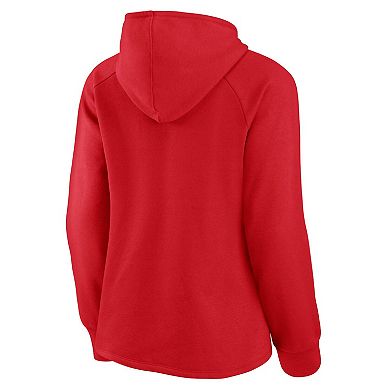 Women's Fanatics Branded Red St. Louis Cardinals Perfect Play Raglan Pullover Hoodie