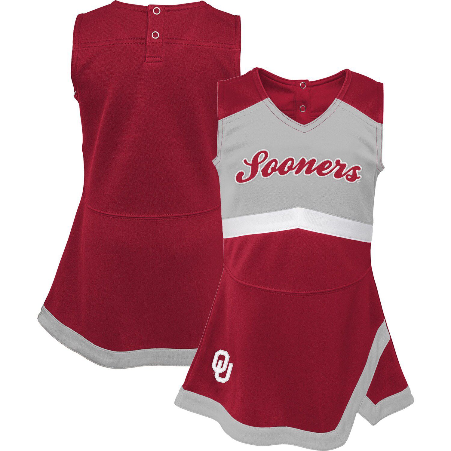 Girls Toddler Red/Gold Kansas City Chiefs Two-Piece Spirit Cheerleader Set  with Bloomers