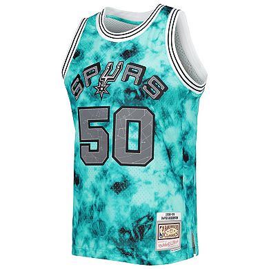 Men's Mitchell & Ness David Robinson Teal San Antonio Spurs 1998/99 Galaxy Swingman Jersey