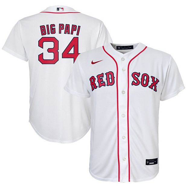 MLB Boston Red Sox Boys' White Pinstripe Pullover Jersey - S