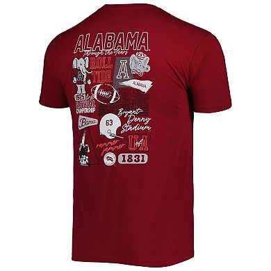 Men's Crimson Alabama Crimson Tide Vintage Through the Years 2-Hit T-Shirt