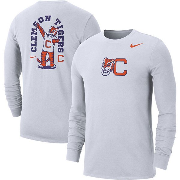 Clemson | DRADDY Sport Lee Long-Sleeve Polo | Collegiate, White / Med