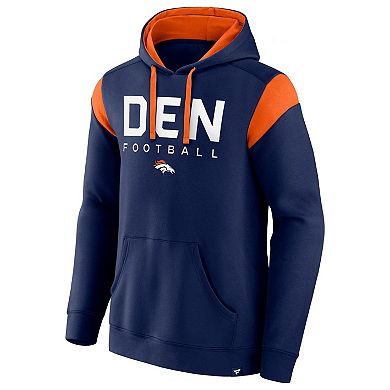 Men's Fanatics Branded Navy Denver Broncos Call The Shot Pullover Hoodie