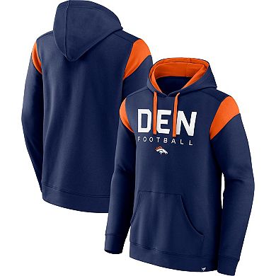 Men's Fanatics Branded Navy Denver Broncos Call The Shot Pullover Hoodie