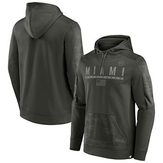 Men's Fanatics Branded Olive Miami Hurricanes OHT Military Appreciation Guardian Pullover Hoodie