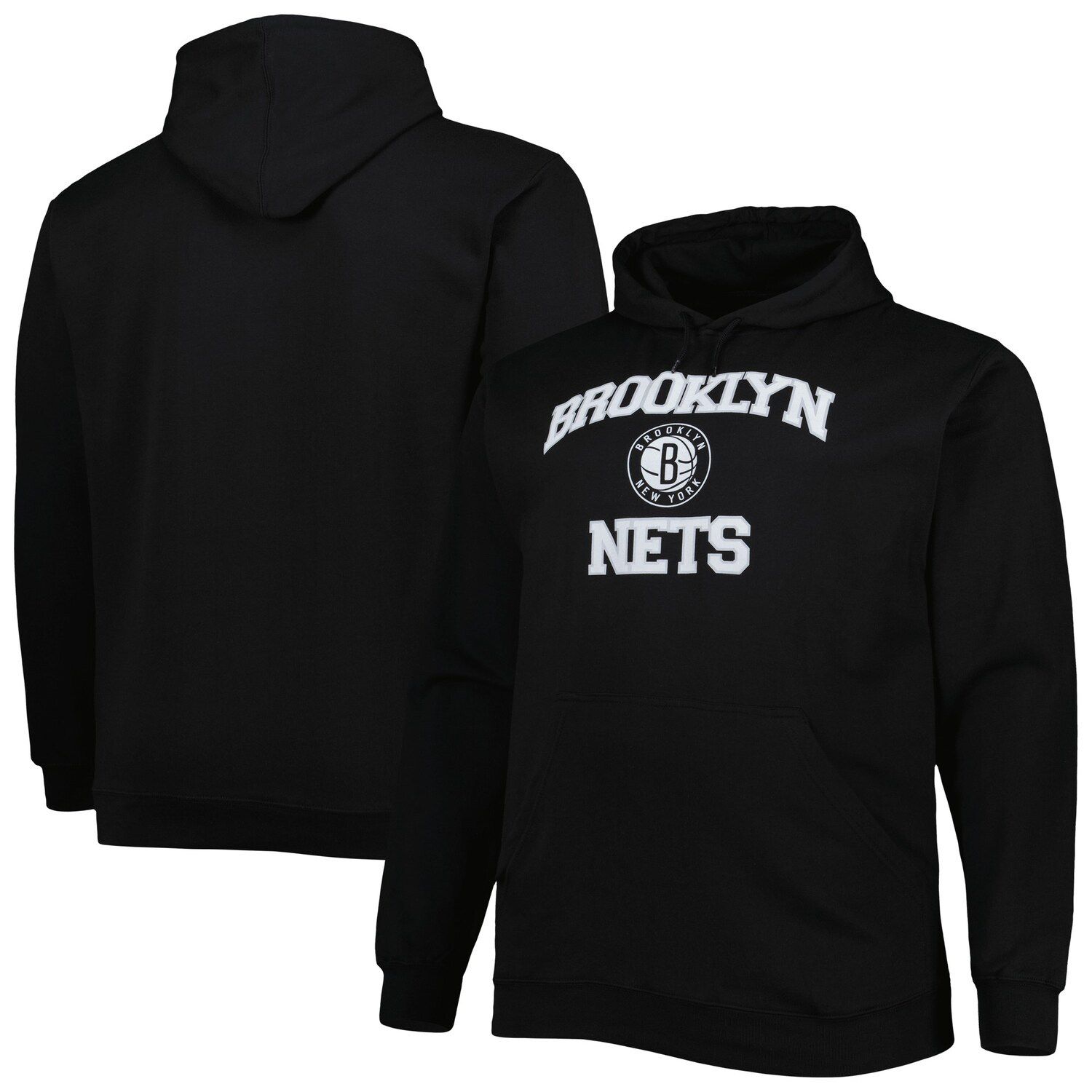 Men's Fanatics Branded Black/White Brooklyn Nets Anorak Block Party  Windbreaker Half-Zip Hoodie Jacket