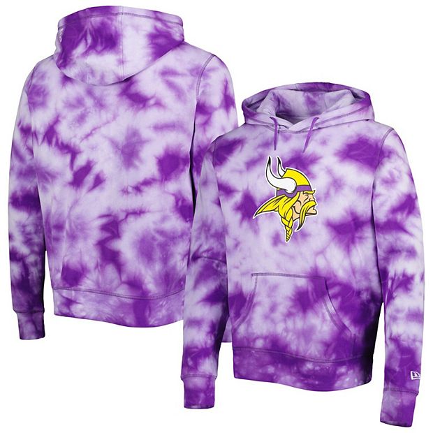 Women's New Era Purple Minnesota Vikings Tie-Dye Long Sleeve T-Shirt