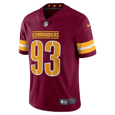 Men's Nike Jonathan Allen Burgundy Washington Commanders Vapor Limited Jersey