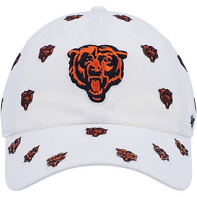 Women's '47 White Chicago Bears Confetti Clean Up Logo Adjustable Hat