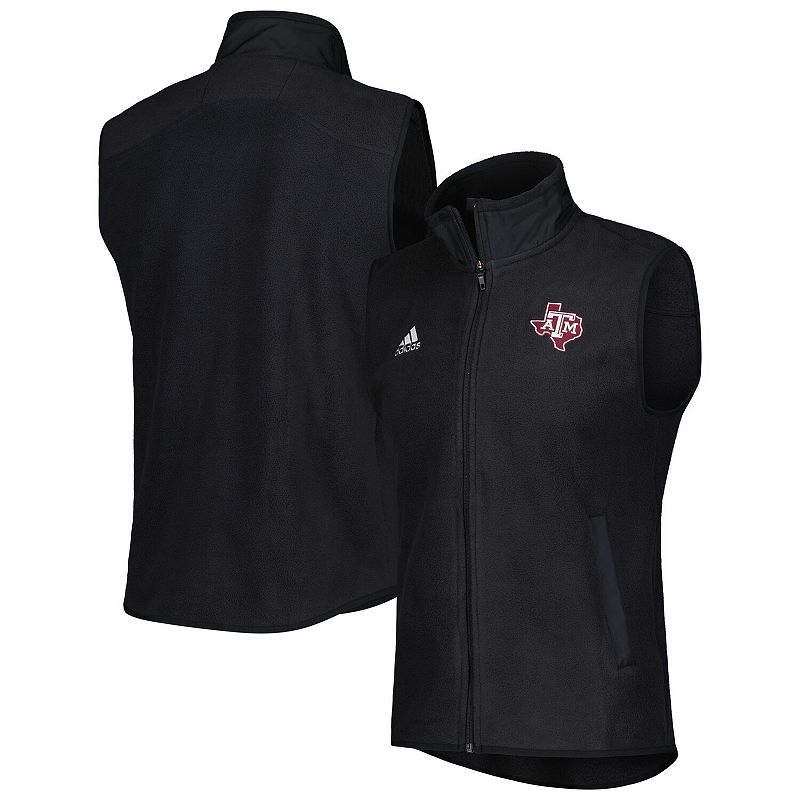 Mens adidas Black Texas A&M Aggies Full-Zip Vest, Size: 3XL