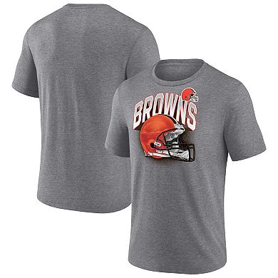 Men's Fanatics Branded Heathered Gray Cleveland Browns End Around Tri-Blend T-Shirt