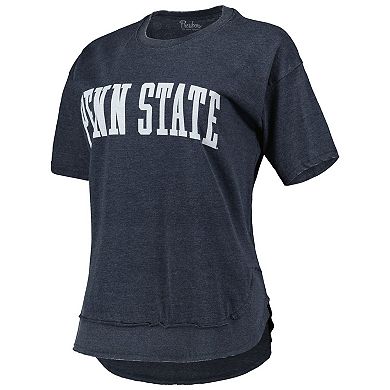 Women's Pressbox Heathered Navy Penn State Nittany Lions Arch Poncho T-Shirt