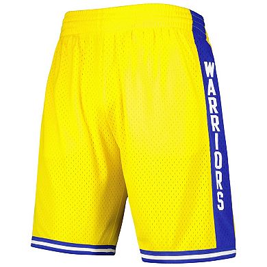 Men's Mitchell & Ness Gold Golden State Warriors 1974-75 Hardwood Classics Swingman Shorts