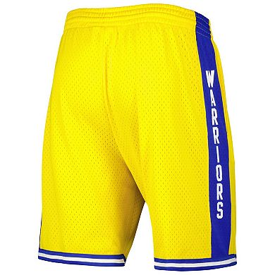 Men's Mitchell & Ness Gold Golden State Warriors 1974-75 Hardwood Classics Swingman Shorts