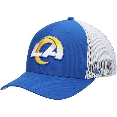 Men's '47 Royal/White Los Angeles Rams Trophy Trucker Flex Hat