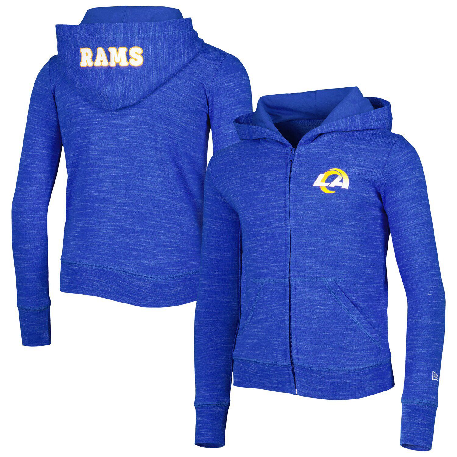 Youth Royal Los Angeles Rams Stadium Full-Zip Hoodie