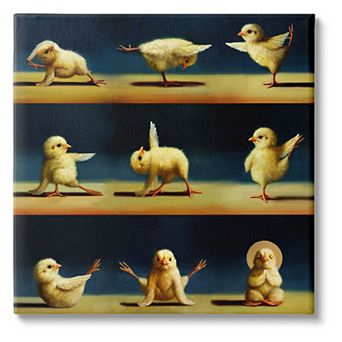 Stupell Home Decor Yoga Chicks Stretching Exercise Canvas Print Wall Art