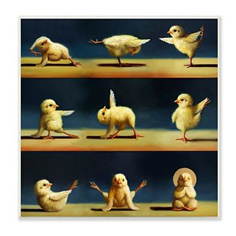 Stupell Home Decor Yoga Chicks Stretching Exercise Wall Art