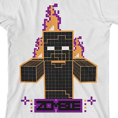 Boys 8-20 Minecraft Orange Zombie Graphic Tee