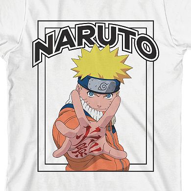 Boys 8-20 Naruto Kanji Palm White Graphic Tee