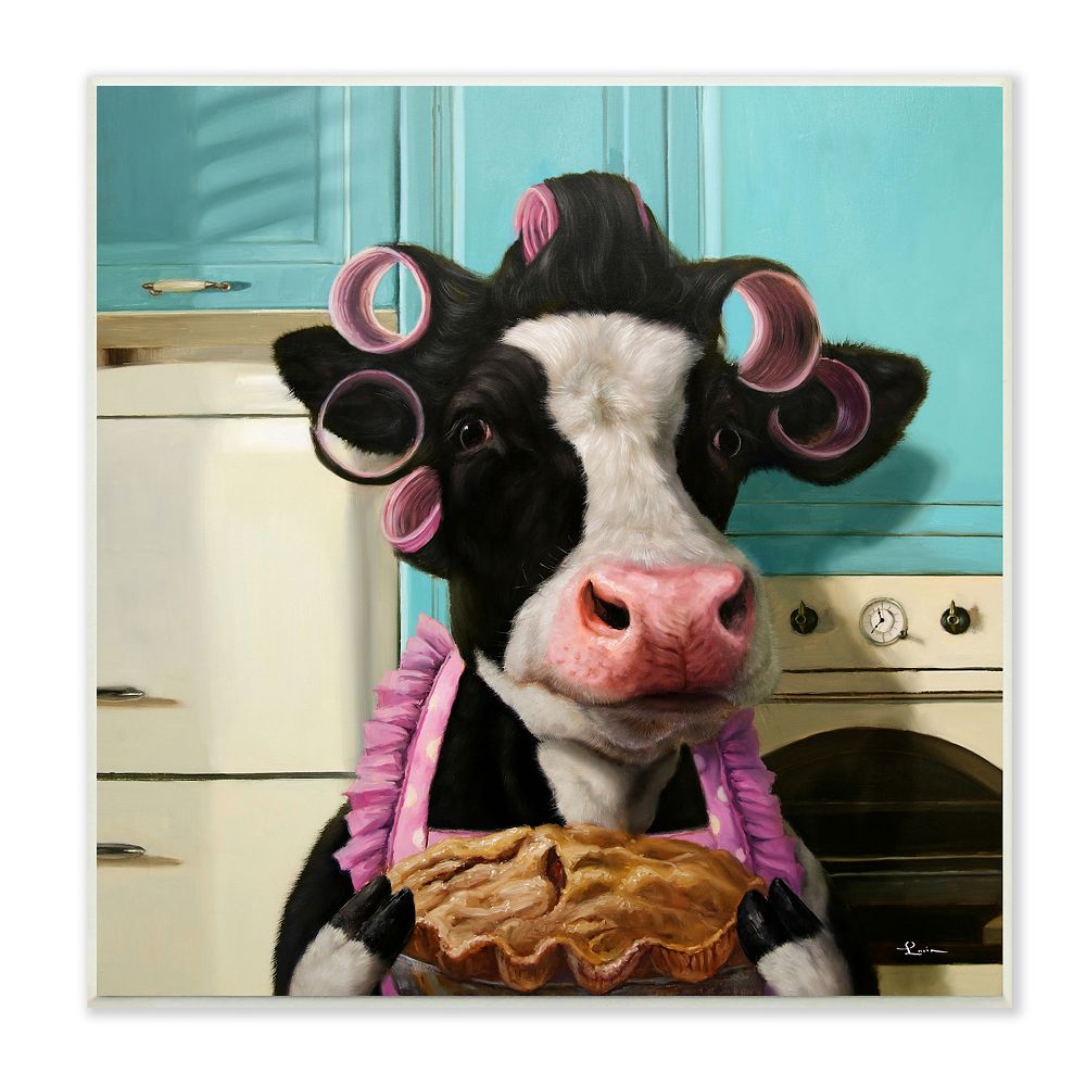 Stupell Home Decor Kitchen Baking Cow Wall Art