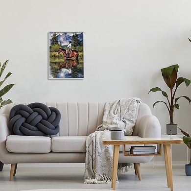 Stupell Home Decor Equestrian Gray Frame Wall Art